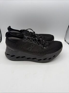On Running Cloud Surfer Max men’s 9 All-Black Running Shoes no insoles. S12